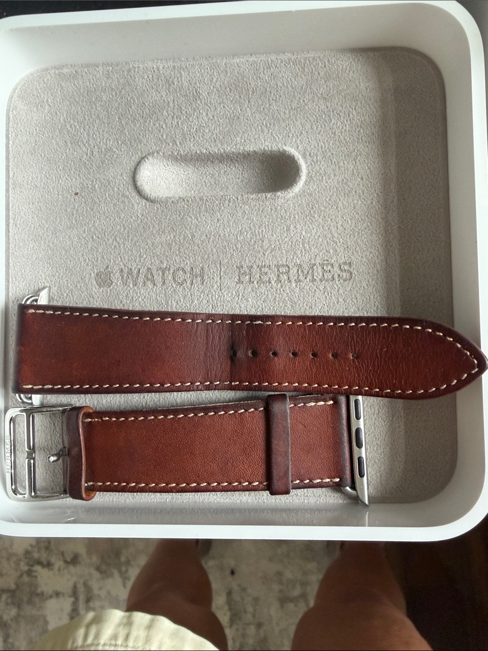 Hermes Brown Leather Apple Watch Band
**This is the watch band only***
